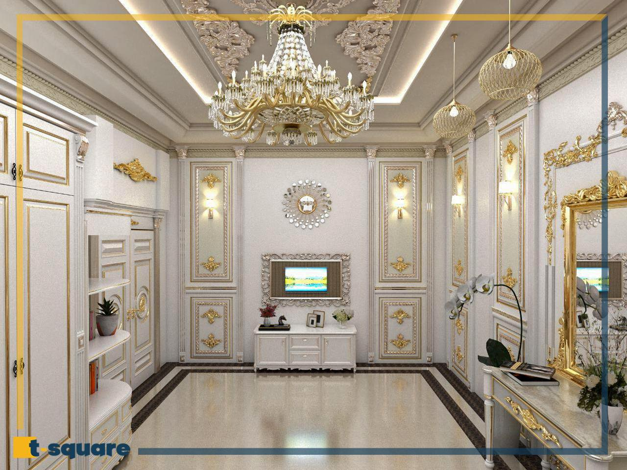 غرفة نوم كلاسيكية